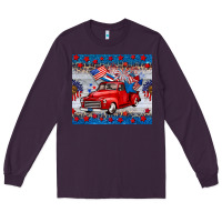 Plum american truck 4th of july tumbler Long Sleeve Tee - BarkalooDesign