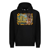 Black life is better with a shepperd Premium Hoodie - RanaPortraitStore