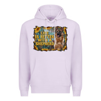 Lilac life is better with a shepperd Premium Hoodie - RanaPortraitStore