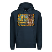 Navy life is better with a shepperd Premium Hoodie - RanaPortraitStore