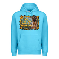 Ocean Blue life is better with a shepperd Premium Hoodie - RanaPortraitStore