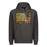 Smoke life is better with a shepperd Premium Hoodie - RanaPortraitStore