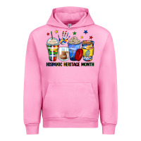 Fuchsia Pink hispanic heritage month coffee cups Urban Hoodie - Zillion Design Studio