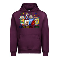 Mauve Wine hispanic heritage month coffee cups Urban Hoodie - Zillion Design Studio