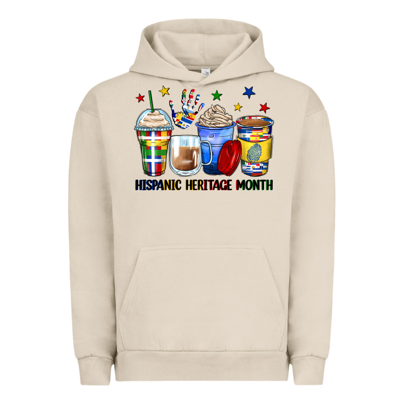 Hispanic Heritage Month Coffee Cups Urban Hoodie by Zillion Design Studio | Teevron
