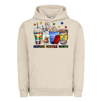 Pigment French Oak hispanic heritage month coffee cups Urban Hoodie - Zillion Design Studio