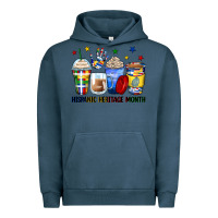Pigment Midnight Navy hispanic heritage month coffee cups Urban Hoodie - Zillion Design Studio