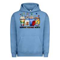 Pigment Pebble Blue hispanic heritage month coffee cups Urban Hoodie - Zillion Design Studio