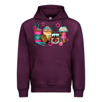 Mauve Wine hairstylist coffee cups Urban Hoodie - Zillion Design Studio