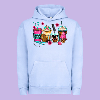 Hairstylist Coffee Cups Urban Hoodie Designed By Zillion Design Studio