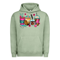 Pigment Oil Green hairstylist coffee cups Urban Hoodie - Zillion Design Studio