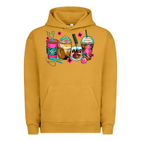 Pigment Peanut Butter hairstylist coffee cups Urban Hoodie - Zillion Design Studio