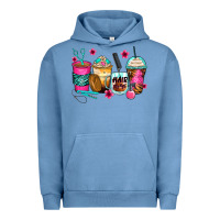 Pigment Pebble Blue hairstylist coffee cups Urban Hoodie - Zillion Design Studio