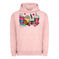 Pigment Salmon hairstylist coffee cups Urban Hoodie - Zillion Design Studio
