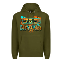 Army Green basketball nana with leopard Premium Hoodie - Zillion Design Studio