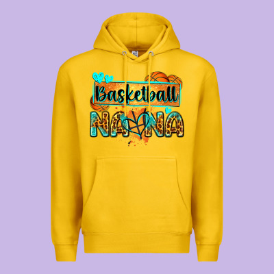 Basketball Nana With Leopard Premium Hoodie Designed By Zillion Design Studio