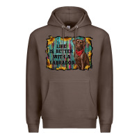 Coffee life is better with a labrador Premium Hoodie - RanaPortraitStore