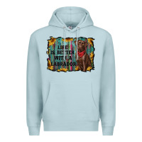 Blue Mist life is better with a labrador Premium Hoodie - RanaPortraitStore