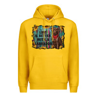 Lemon life is better with a labrador Premium Hoodie - RanaPortraitStore