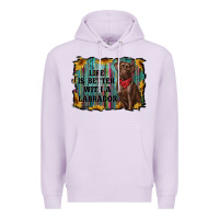Lilac life is better with a labrador Premium Hoodie - RanaPortraitStore