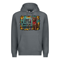 Rock life is better with a labrador Premium Hoodie - RanaPortraitStore