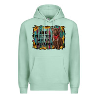 Seafoam life is better with a labrador Premium Hoodie - RanaPortraitStore