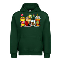 Forest Green bus driver coffee cups Urban Hoodie - Zillion Design Studio