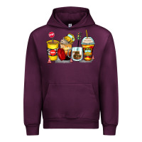 Mauve Wine bus driver coffee cups Urban Hoodie - Zillion Design Studio