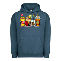 Pigment Midnight Navy bus driver coffee cups Urban Hoodie - Zillion Design Studio