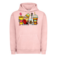 Pigment Salmon bus driver coffee cups Urban Hoodie - Zillion Design Studio