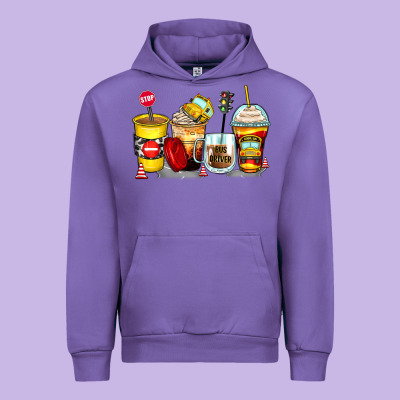 Bus Driver Coffee Cups Urban Hoodie Designed By Zillion Design Studio