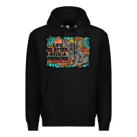 Black life is better with a frenchie Premium Hoodie - RanaPortraitStore