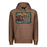 Chestnut life is better with a frenchie Premium Hoodie - RanaPortraitStore