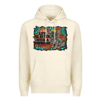 Sandshell life is better with a frenchie Premium Hoodie - RanaPortraitStore