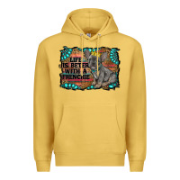 Antique Gold life is better with a frenchie Premium Hoodie - RanaPortraitStore
