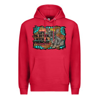 Cardinal life is better with a frenchie Premium Hoodie - RanaPortraitStore