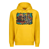 Lemon life is better with a frenchie Premium Hoodie - RanaPortraitStore
