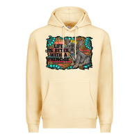 Pina Colada life is better with a frenchie Premium Hoodie - RanaPortraitStore