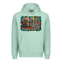 Seafoam life is better with a frenchie Premium Hoodie - RanaPortraitStore
