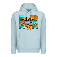 Blue Mist basketball mom with leopard Premium Hoodie - Zillion Design Studio