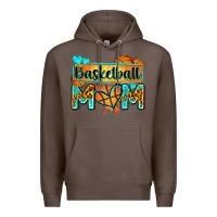 Coffee basketball mom with leopard Premium Hoodie - Zillion Design Studio