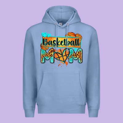 Basketball Mom With Leopard Premium Hoodie Designed By Zillion Design Studio