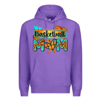 Purple basketball mom with leopard Premium Hoodie - Zillion Design Studio