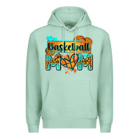 Seafoam basketball mom with leopard Premium Hoodie - Zillion Design Studio