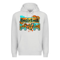 Dove Grey basketball mom with leopard Premium Hoodie - Zillion Design Studio