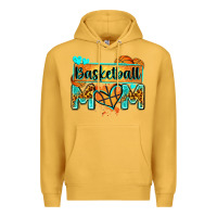Mustard basketball mom with leopard Premium Hoodie - Zillion Design Studio