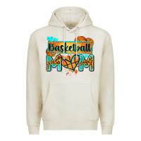 Oatmeal Heather basketball mom with leopard Premium Hoodie - Zillion Design Studio