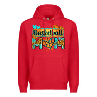 Red basketball mom with leopard Premium Hoodie - Zillion Design Studio