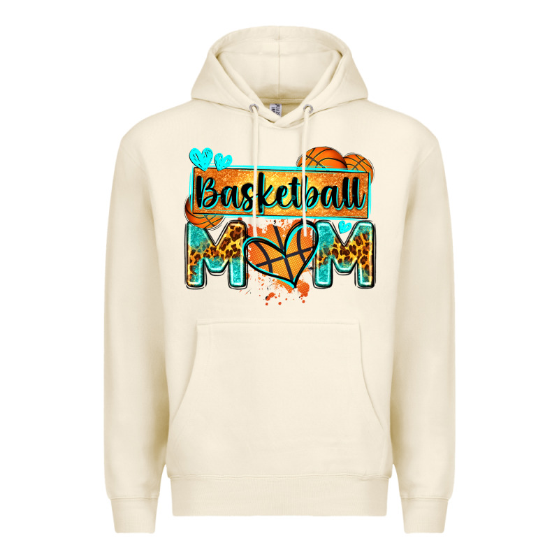 Basketball Mom With Leopard Premium Hoodie by Zillion Design Studio | Teevron