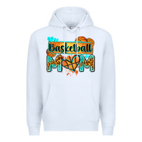 White basketball mom with leopard Premium Hoodie - Zillion Design Studio